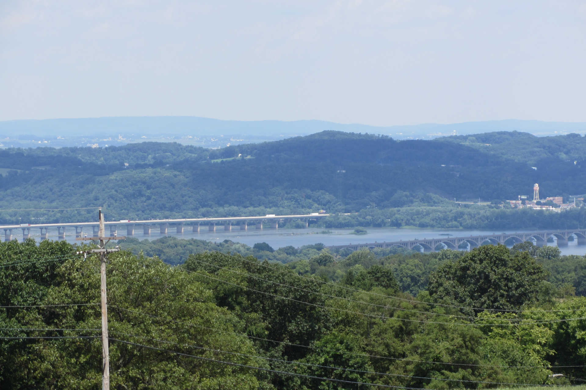 above a wide river